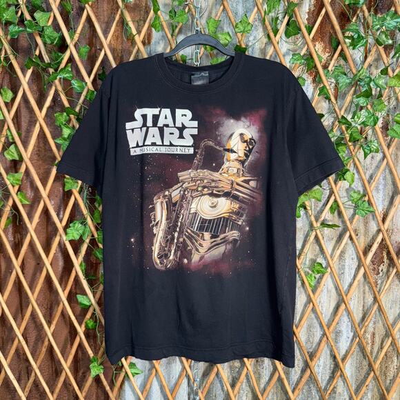 Vintage Y2K Star Wars a musical journey C-3PO 2000s t-shirt - Picture 1 of 5